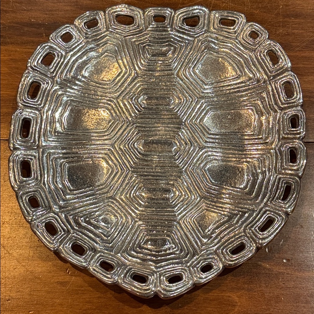 NWOT RARE Arthur Court Turtle Serving Shell Platter Plate 7.5” Vintage 1995